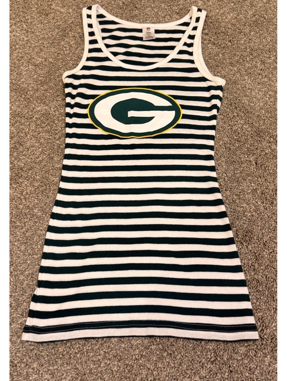 Green Bay Packers Women’s Striped Sleep Tank Top Medium